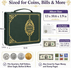 Coin Collection Book Holder for Collectors, 200 Pockets Collecting Album& 30 - Image 5