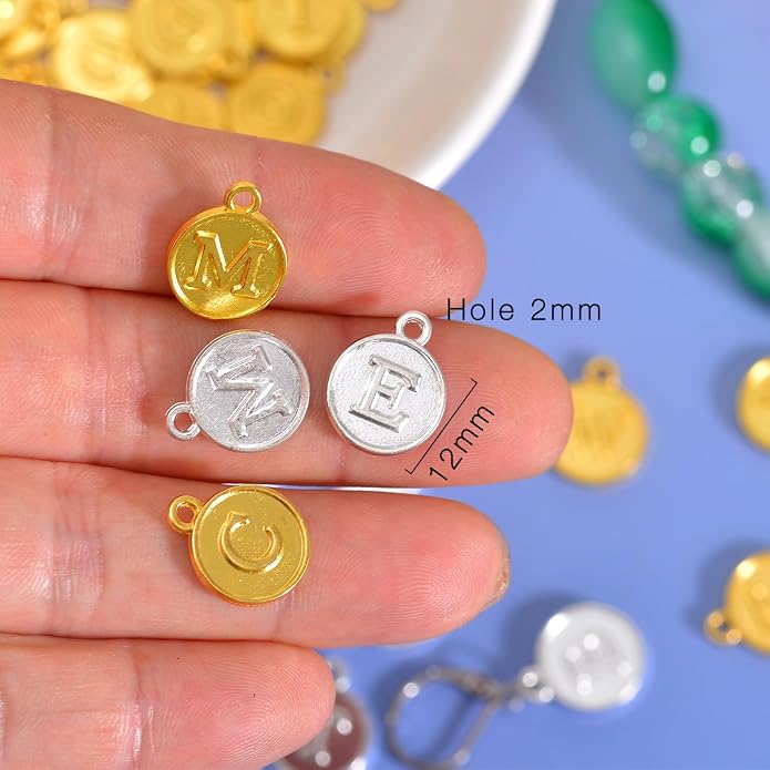stino 200Pcs A-Z Metal Letter Charms - Image 5
