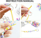 BIGCOMER 578Pcs DIY Bead Keychain Making Kit – Alphabet Letter Beads & Key - Image 3