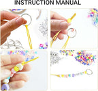 BIGCOMER 568Pcs DIY Bead Keychain Making Kit – Alphabet Letter Beads & Key - Image 3