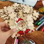 300PCS Blank Puzzles, Freeform Blank Puzzle Pieces Blank Wooden Puzzles DIY - Image 5