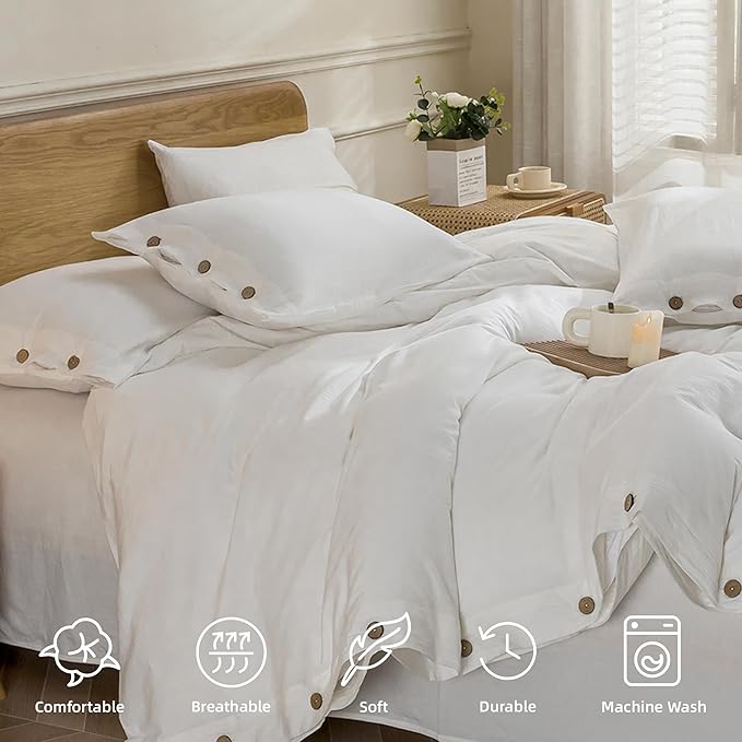 JELLYMONI Cotton Duvet Cover Twin XL Size - Image 4