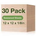 Rowood 30 Pack Basswood Sheets 1/8, 3mm Basswood by RowoodAssembleArtDecorateLife