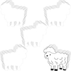 Geyee 100 Pcs Sheep Cutouts for Bulletin Board Classroom Wall Decor, Lamb Paper by Geyee
