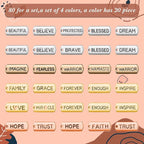 Hicarer 80 Pieces Word Charms Pendants Engraved Motivational Charms Pendants - Image 3