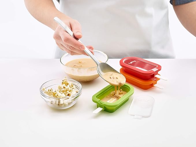 Lékué Set of 4 Stackable Popsicle Molds + Sticks & Lids | Homemade Freezer Ice - Image 6