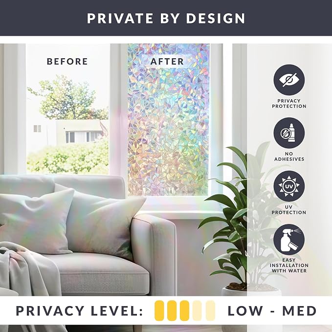 Mosaic Rainbow Light Effects Window Privacy Film by Artscape - Image 3
