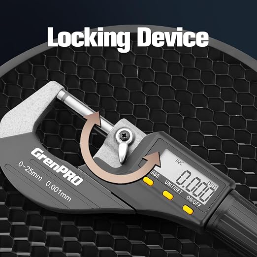 GRENPRO Digital Micrometer Measuring Tool, Professional Inch/Metric Precision - Image 5