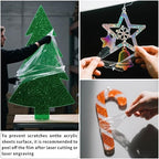 2 PCS 8 x 8 inch Glitter Colored Plexiglass Acrylic Sheets - Image 8