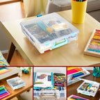 ArtBin Super Satchel 1 Compartment Box Clear Craft Organizer Storage Case - Image 7