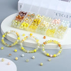 DUQGUHO 8mm Yellow Beads for Jewelry Making Yellow Glass Beads for Crafts - Image 3