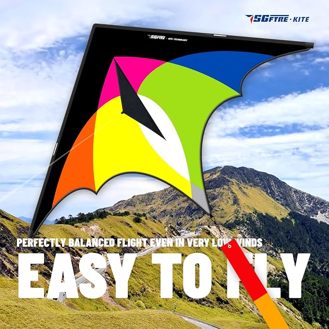 3-Piece Set Delta Kite for Easy to Fly Large Kite for Kids and Adults - Image 2