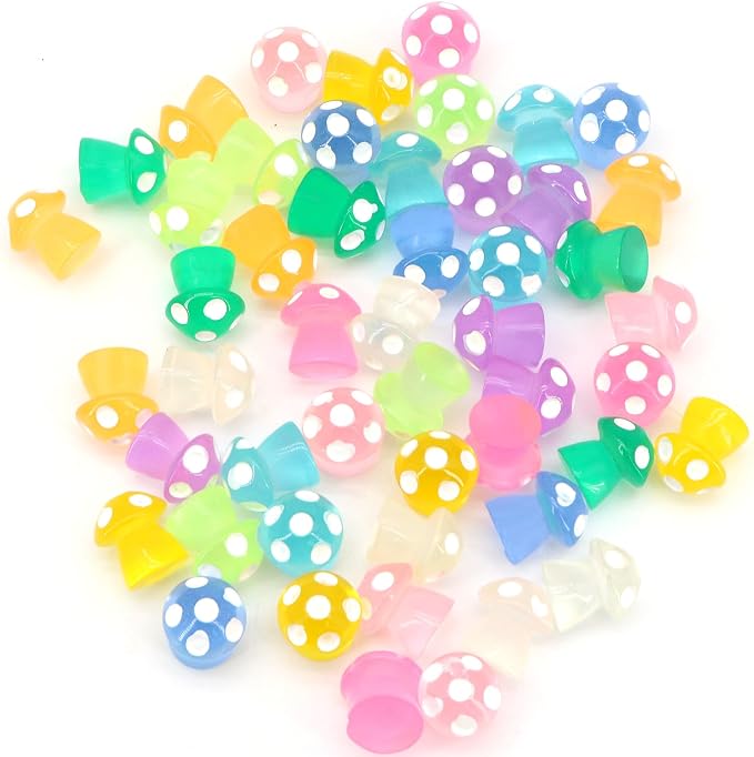 50Pcs Luminous Mini Mushrooms, Small Fairy Garden Mushrooms, Tiny Mushrooms - Image 7