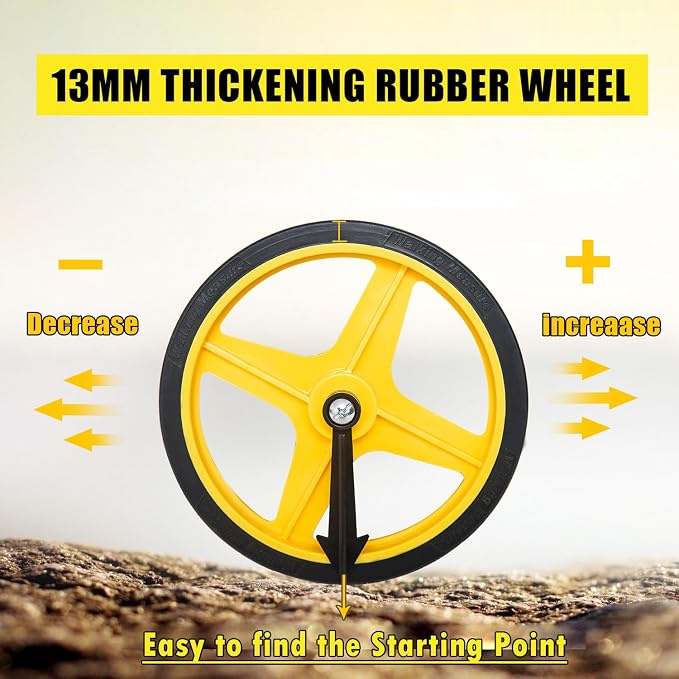 Zozen 6-Inch Measuring Wheel in Feet and Inches, Telescopic Handle, Starting - Image 4