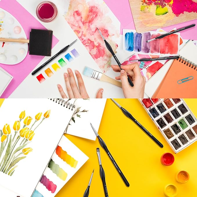 PANDAFLY Detail Paint Brushes Set, Watercolors & Paint by Number - Image 7