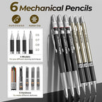 Nicpro 58 PCS Art Drawing Supplies Kit in Leather Case, Art Mechanical Pencil - Image 2