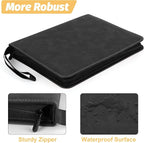 GERMUN 3 Ring 9 Pocket Zipper Card Binder, 720 Double Sided Standard PU Trading - Image 6