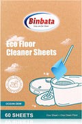 Eco Floor Cleaner Sheets, 60Pcs(Up to 120Load) Plastic Free Hardwood Cleaning Sheets Household Cleaner for Mopping, Safe for Pets & Kids