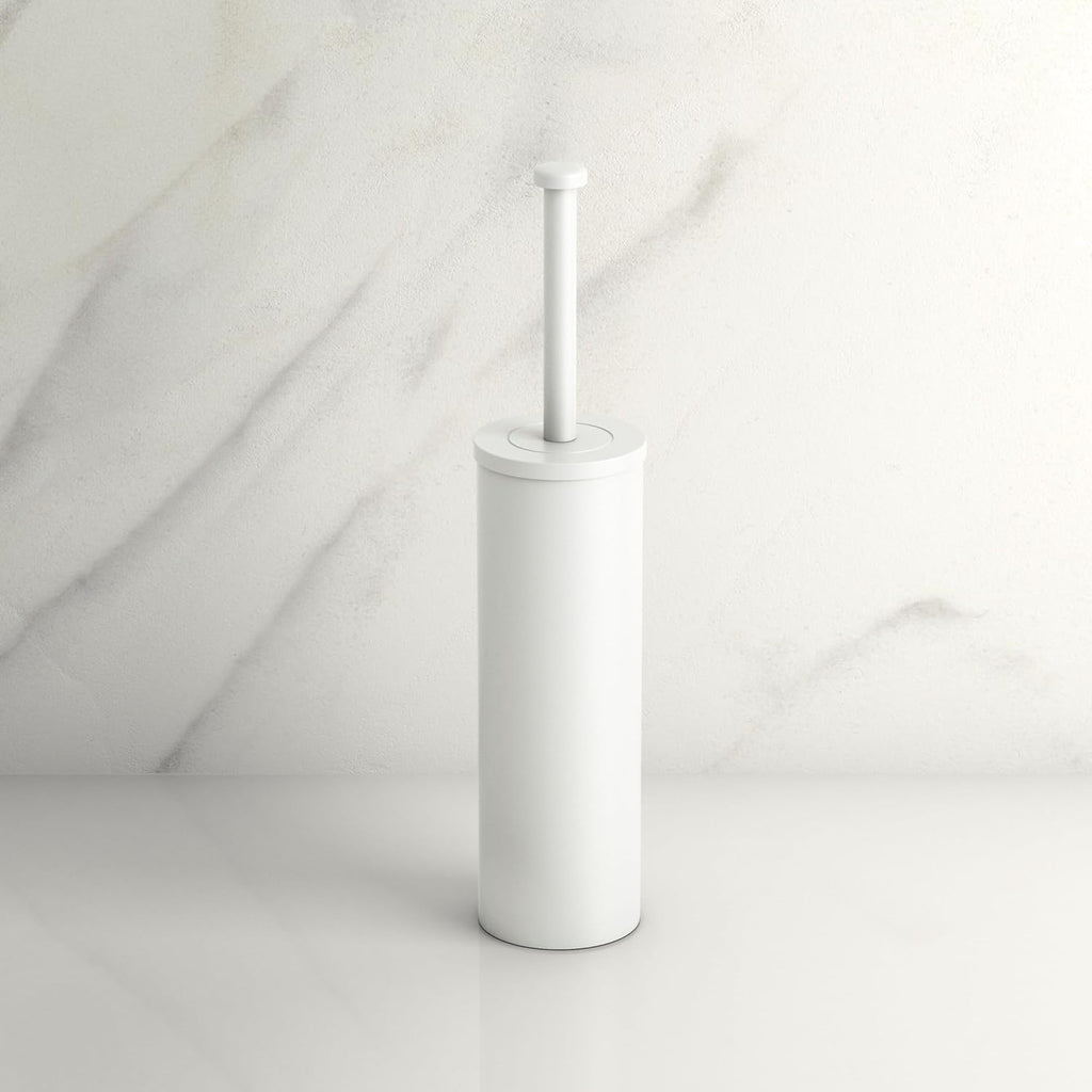 Gatco 1481W Latitude II Slender Toilet Brush Holder, Matte White