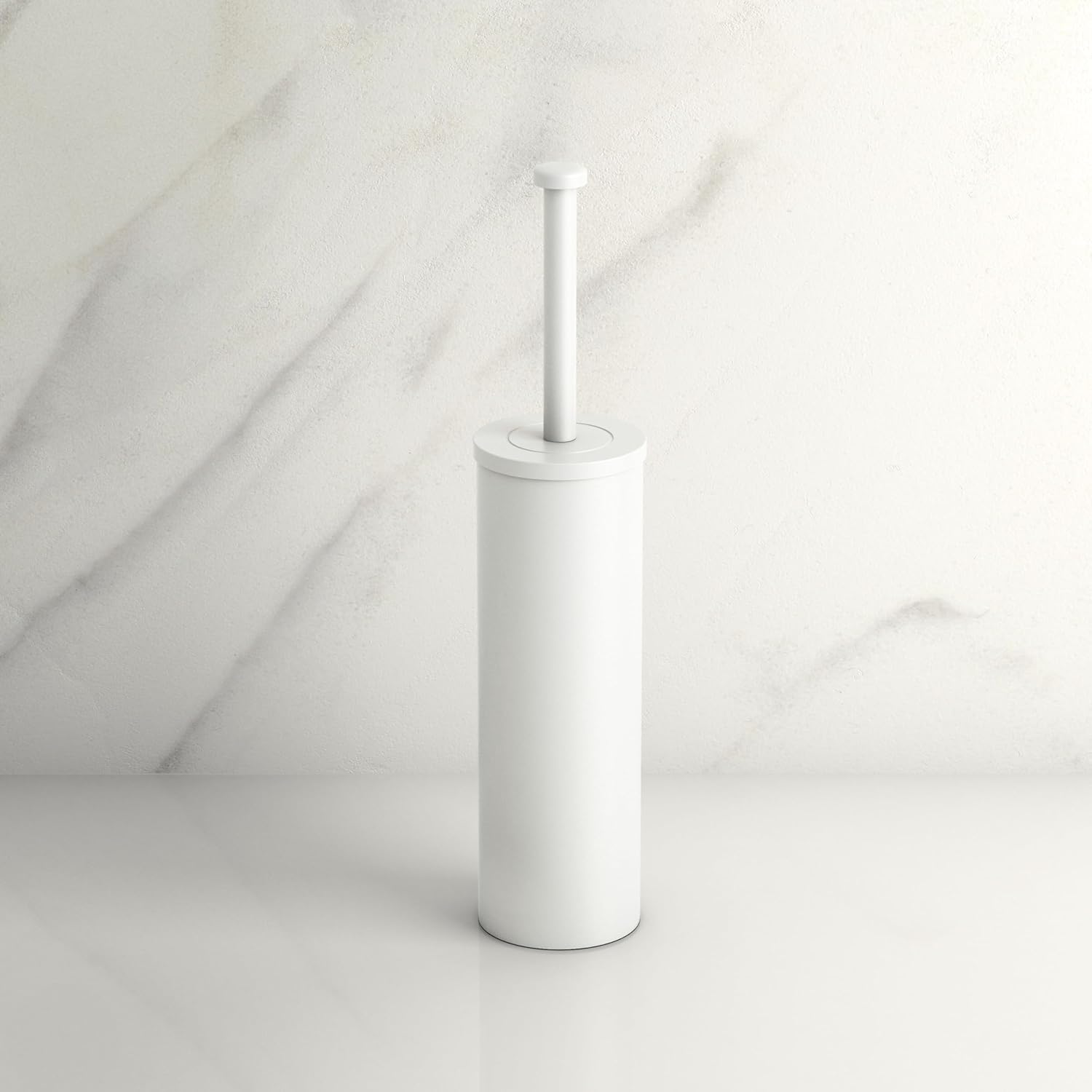 Gatco 1481W Latitude II Slender Toilet Brush Holder, Matte White
