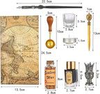 Joyeee Antique Wooden Pen and Ink Set, Sealing Stamp Kit - Image 2