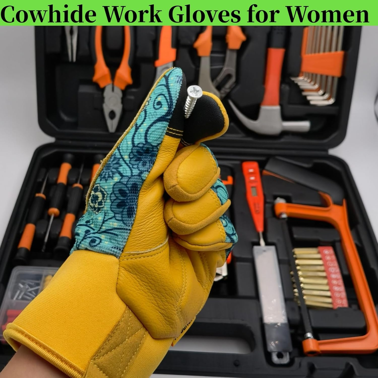 Thorn Proof&Puncture Resistant Gardening Gloves with Grip,Garden Gloves for Women, Leather Work Gloves,Gifts
