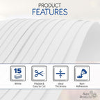 White EVA Foam Sheets for Crafts, 15 Pack, 9 x 12 Inch, 2mm Thickness – Ideal - Image 4