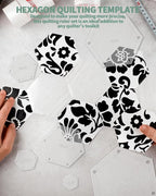 6 PCS Hexagon Templates Quilting 1", Acrylic Quilting Templates - Image 4