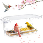 SUNALLY Window Bird Feeder for Outdoors, Outside Hummingbird, Finch Bird by SUNALLY
