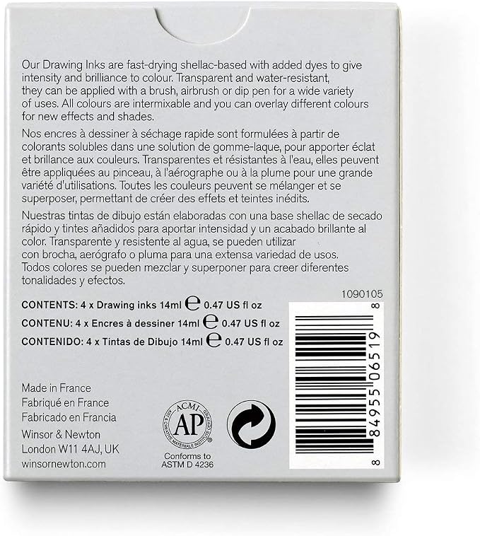 Winsor & Newton Collection Drawing Ink Set, Vibrant Tones - Image 2