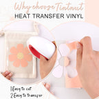 Tintnut Peach Heat Transfer Vinyl, 10inx6ft Iron on Vinyl | Neutral boho PU HTV - Image 3