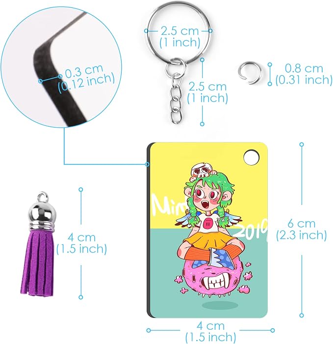 HTVRONT Sublimation Keychain Blanks - Image 5