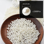 1500pcs Creamy White 5mm Pearl Beads - Image 2