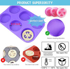 Sakolla 4oz Round Silicone Soap Molds, 3.15'' Cylindrical Soap Molds - Image 3