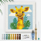 DOODLREAM Giraffe DIY Punch Needle Embroidery Kit by Doodlream