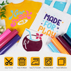 VinylRus Heat Transfer Vinyl-12” x 15FT Fuchsia Red Iron on Vinyl Roll - Image 4