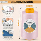 AK TRADING CO. 4-Pack Violet All Purpose Sewing Thread Cones of High Tensile - Image 2