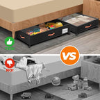 Under Bed Storage with Wheels, XXL Large Under the Bed Storage Organizer Bins - Image 2