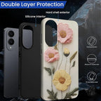 Case for Samsung Galaxy S25 Edge Case, Faux Embroidery Boho Floral Design - Image 6