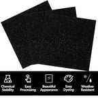 3 Pcs Glitter Black Glossy Acrylic Sheets, 7.87 x 7.87 x 0.1 Inch Laser Cutting - Image 4