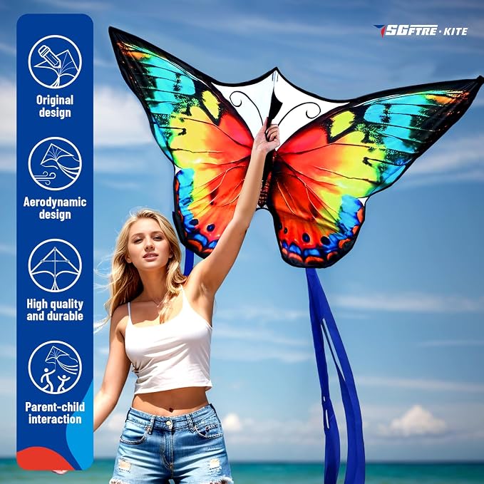 SGftre Butterfly Kites for Kids and Adults, Extremely Easy to Fly for Beginners - Image 2