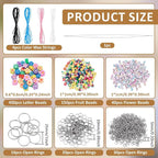 CRAFTYMELODY 606Pcs DIY Keychain Making Crafts Kits Beaded Keychain Making Kit - Image 2