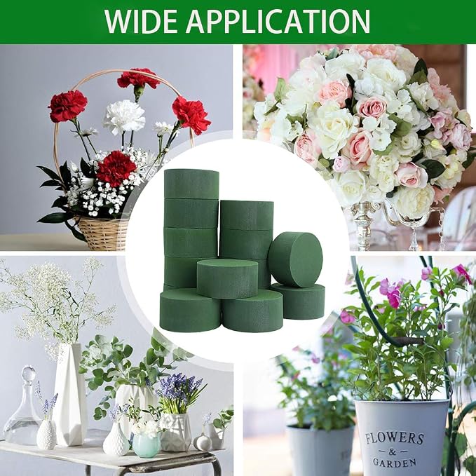 CCINEE Round Floral Foam, Wet Florist Foam Block Flower Arrangement Supplies - Image 6