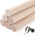 Yaliuliu 6PCS Dowel Rods Wood Sticks, 1x12 Inch Unfinished Round Wooden by Yaliuliu