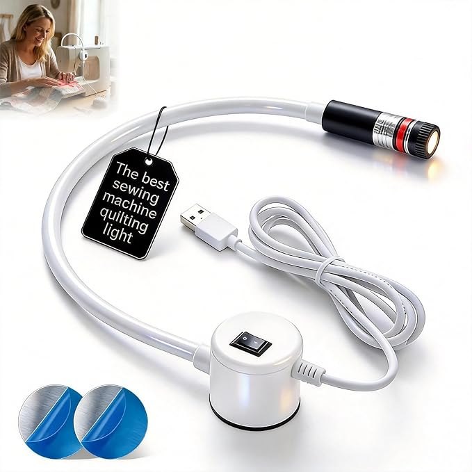 Magnetic Positioning Quilting Light, Sewing Machine Laser Guide, Hands-Free by Unknown
