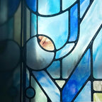Original Hand Drawn Faux Stained Glass Window Film, Double-Sided Privacy Static - Image 6