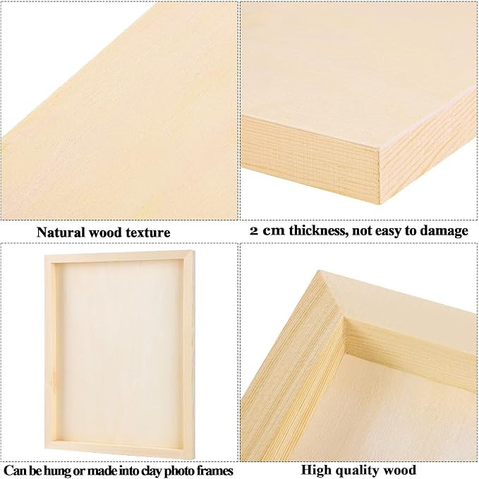 ADXCO 8 Pack Wood Panels 11 x 14 inch Wooden Canvas Board Unfinished Wooden - Image 5