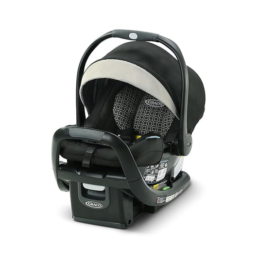 Graco SnugRide SnugFit LX Infant Car Seat, Baby Car Seat with Anti-Rebound Bar for Extra Safety, SnugLock Easy Install Carseat, 1-Hand Adjustable Handle, No-Rethread Harness, Baby Essentials, Pierce