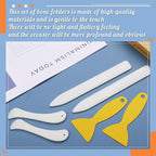WONVOC 6 pcs Bone Folders, Crease Makers, Scoring Tool, Plastic Bone Folder - Image 3