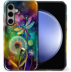 for Samsung Galaxy S24 FE Case, Dragonfly Dandelion Colorful Pattern Glossy 2 - Image 2